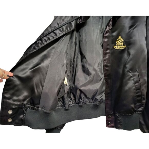 Vintage Trump Taj Mahal Satin Bomber Jacket - Picture 7 of 13